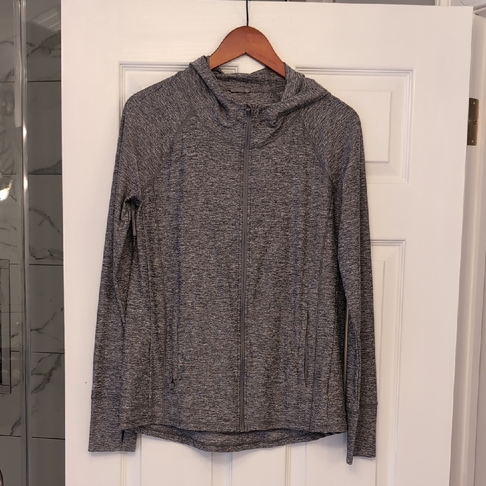Athleta Gray Hooded Jacket